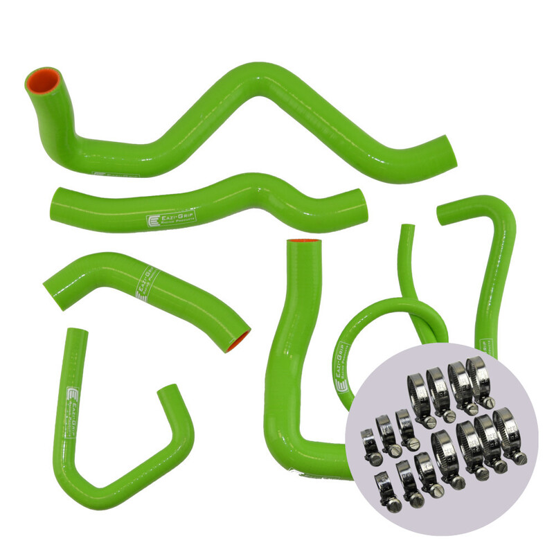 Eazi-Grip Silicone Hose and Clip Kit for Kawasaki ZX-6R 2009 - 2021  green