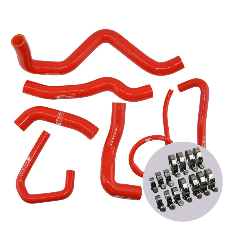Eazi-Grip Silicone Hose and Clip Kit for Kawasaki ZX-6R 2009 - 2021  red