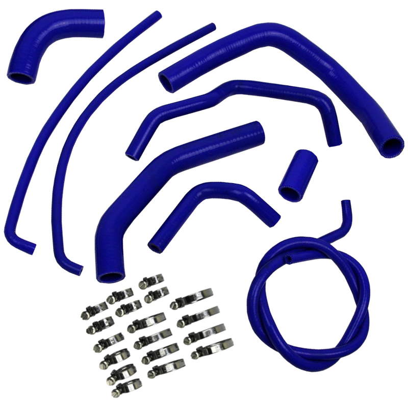 Eazi-Grip Silicone Hose and Clip Kit for Kawasaki Z1000 2010 - 2014  blue