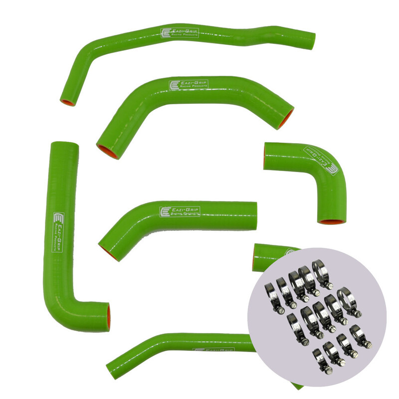 Eazi-Grip Silicone Hose and Clip Kit for Kawasaki ZX-10R 2016 - 2019  green