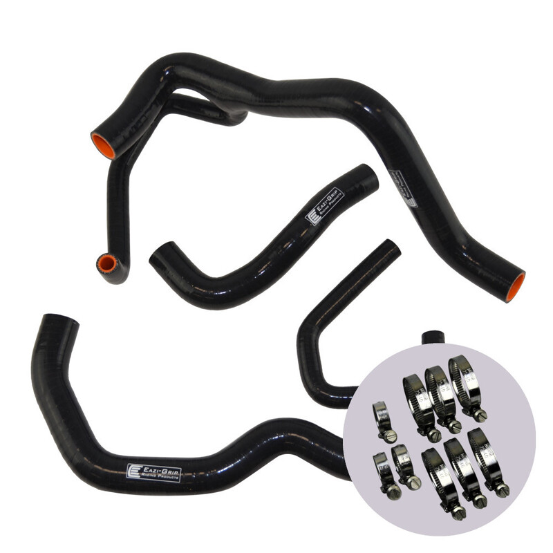 Eazi-Grip Silicone Hose and Clip Kit (Race) for Kawasaki ZX-6R 2009 - 2021  black