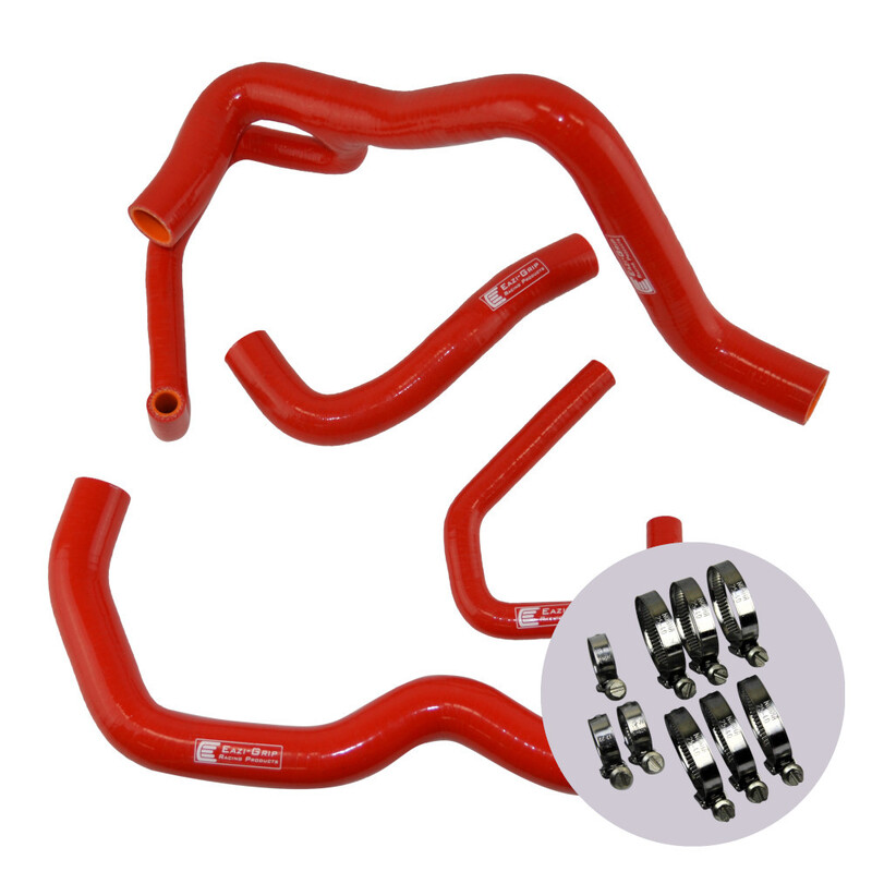 Eazi-Grip Silicone Hose and Clip Kit (Race) for Kawasaki ZX-6R 2009 - 2021  red
