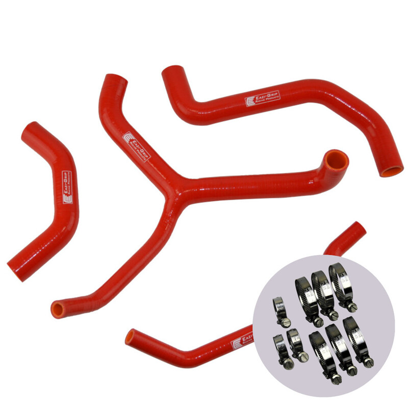 Eazi-Grip Silicone Hose and Clip Kit (Race) for Kawasaki ZX-10R 2016 - 2020  red