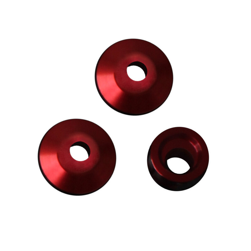 Accossato Spare Inserts Washers for Adjustable Rearsets red