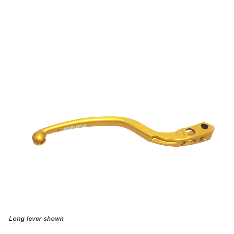 Accossato Fixed Brake Lever for Accossato and Brembo master cylinders  short gold 16mm