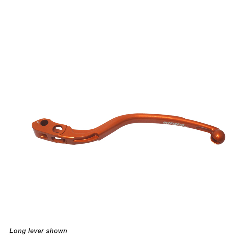 Accossato Fixed Clutch Lever for Accossato and Brembo master cylinders  short orange 16mm
