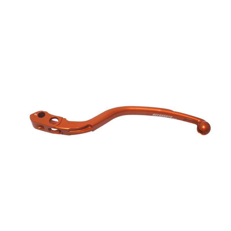 Accossato Fixed Clutch Lever for Accossato and Brembo master cylinders  long orange 16mm