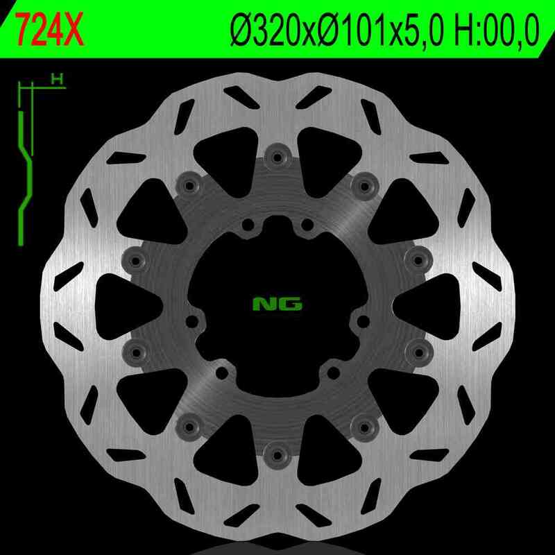 NG Premium Brake Rotor 320mm Wave type
