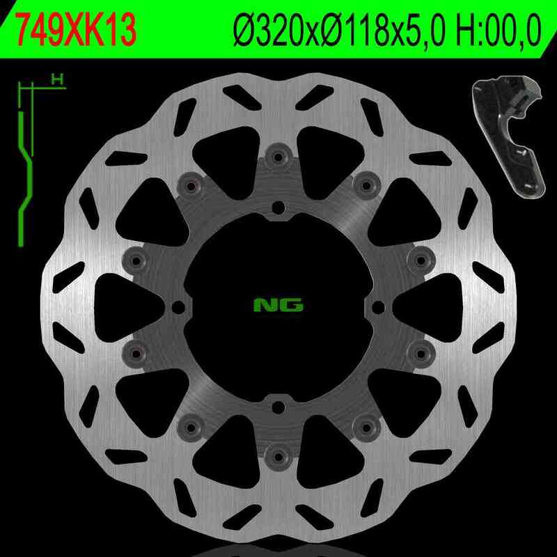 NG Oversize Rotor Kit 320mm Includes Bracket