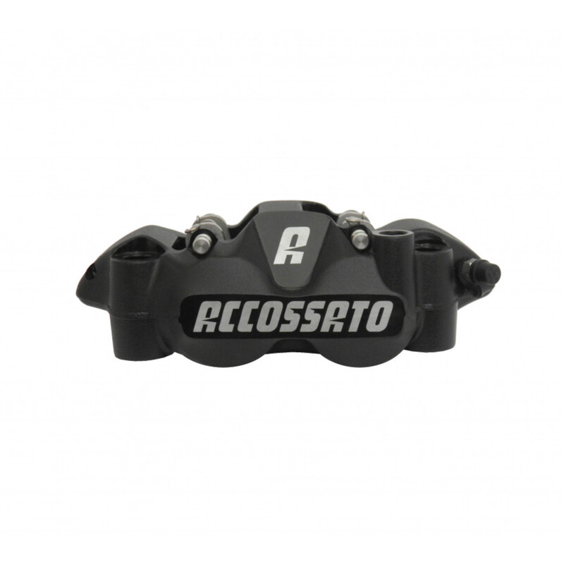 Accossato Radial Brake Caliper Forged Monoblock 108 mm black anodised sintered pads  right only