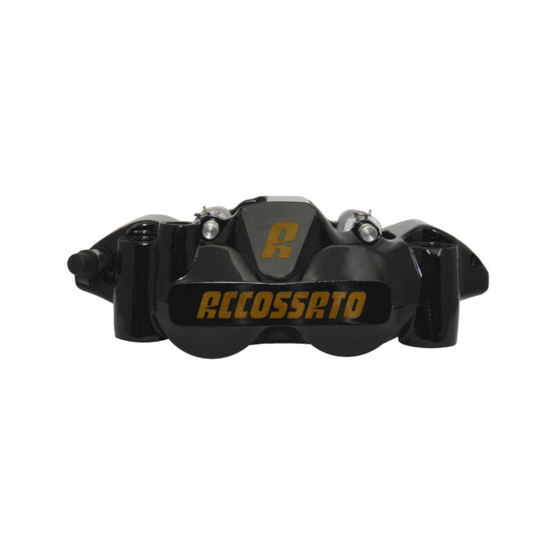 Accossato Radial Brake Caliper Forged Monoblock 108 mm black painted sintered pads  left only