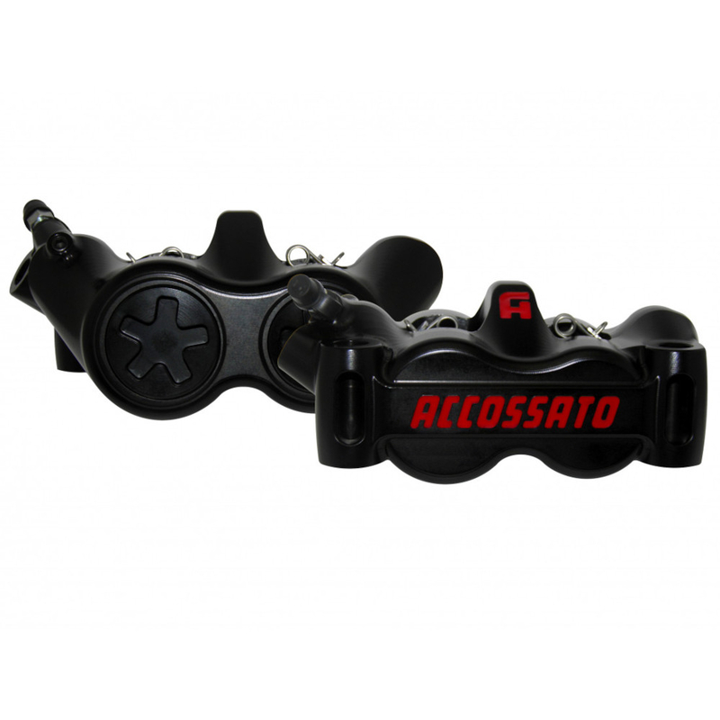 Accossato Radial Brake Caliper Set CNC-machined Monoblock 100 mm titanium pistons  black