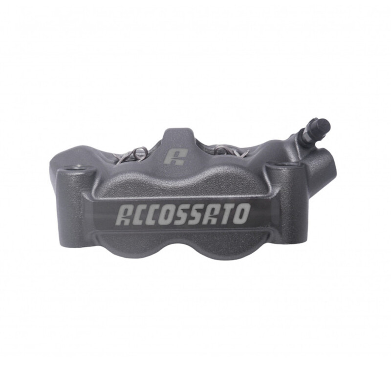 Accossato Radial Brake Caliper Forged Monoblock 100 mm grey anodised sintered pads  right only