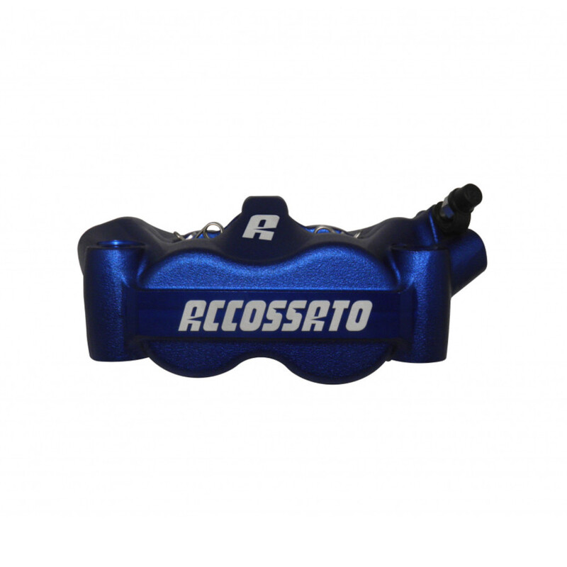 Accossato Radial Brake Caliper Forged Monoblock 100 mm blue anodised sintered pads  right only