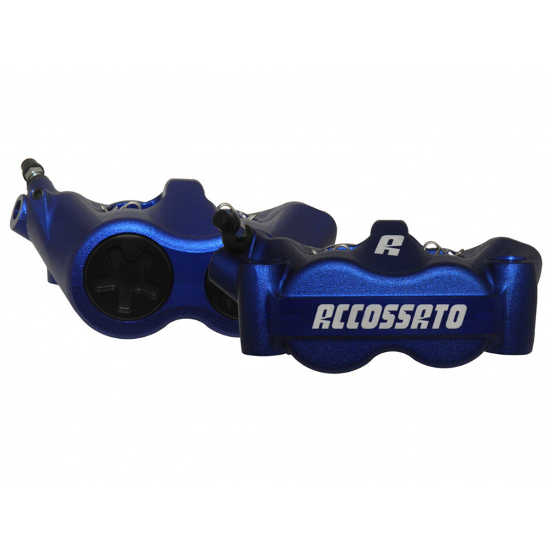 Accossato Radial Brake Caliper Forged Monoblock 100 mm blue anodised sintered pads  left and right