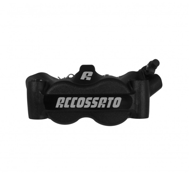 Accossato Radial Brake Caliper Forged Monoblock 100 mm black anodised sintered pads  right only