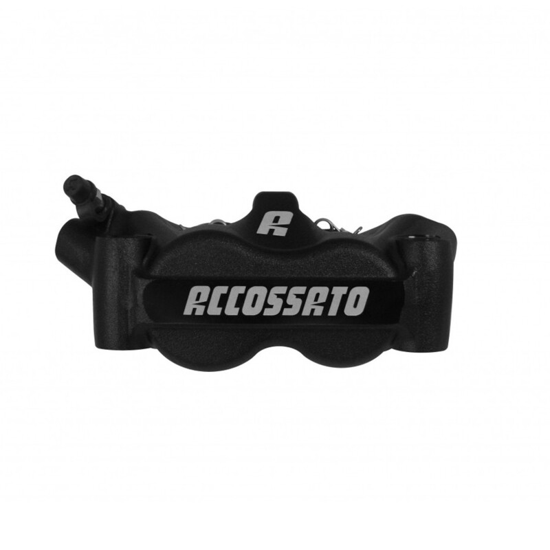 Accossato Radial Brake Caliper Forged Monoblock 100 mm black anodised sintered pads  left only
