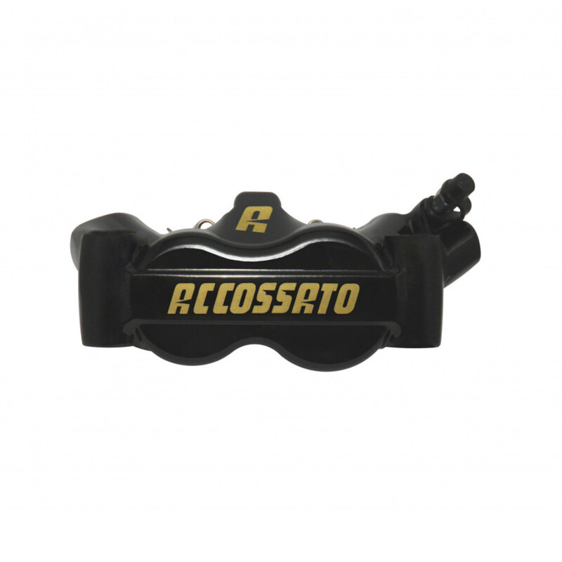 Accossato Radial Brake Caliper Forged Monoblock 100 mm black painted sintered pads  right only