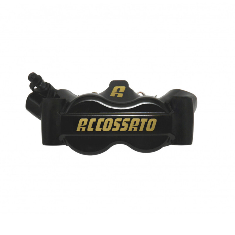 Accossato Radial Brake Caliper Forged Monoblock 100 mm black painted sintered pads  left only