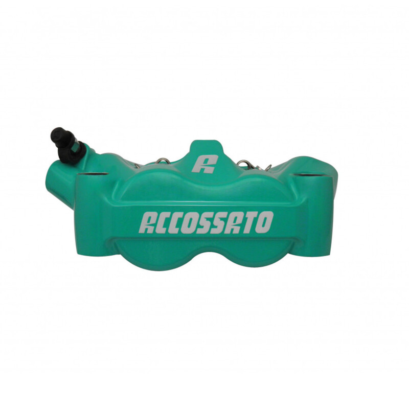 Accossato Radial Brake Caliper Forged Monoblock 100 mm teal painted sintered pads  left only