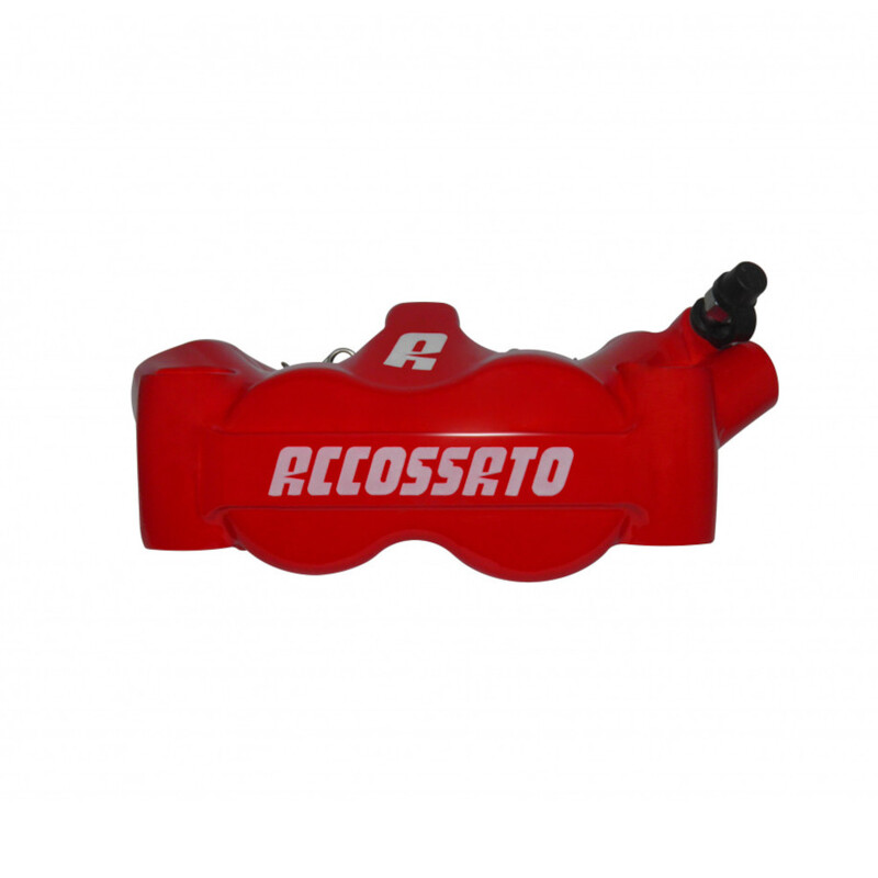 Accossato Radial Brake Caliper Forged Monoblock 100 mm red painted ZXC pads  right only