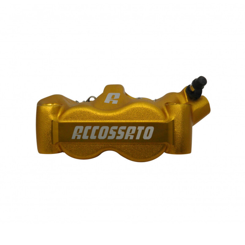 Accossato Radial Brake Caliper Forged Monoblock 100 mm gold anodised ZXC pads  right only