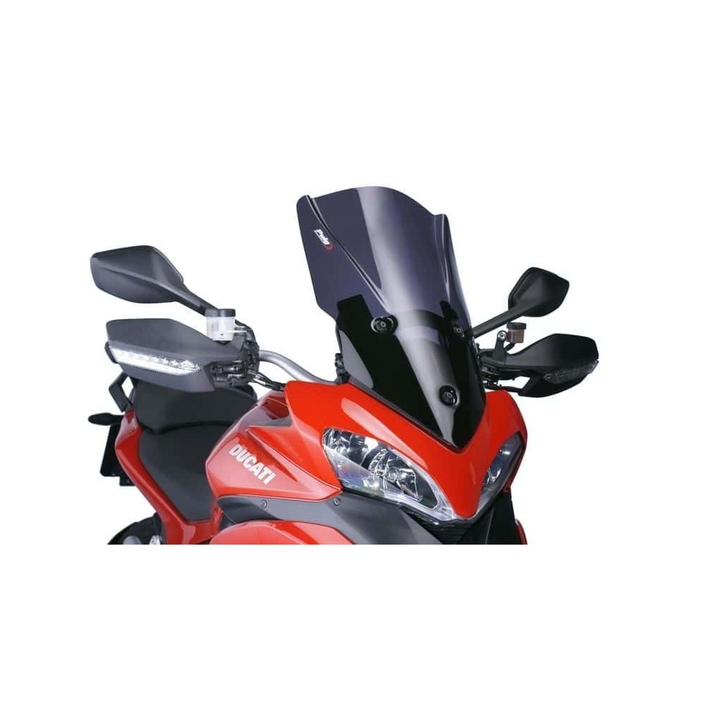 Puig Touring Plus Screen For Ducati Multistrada 1200/S (2010 - 2012) - Dark Smoke