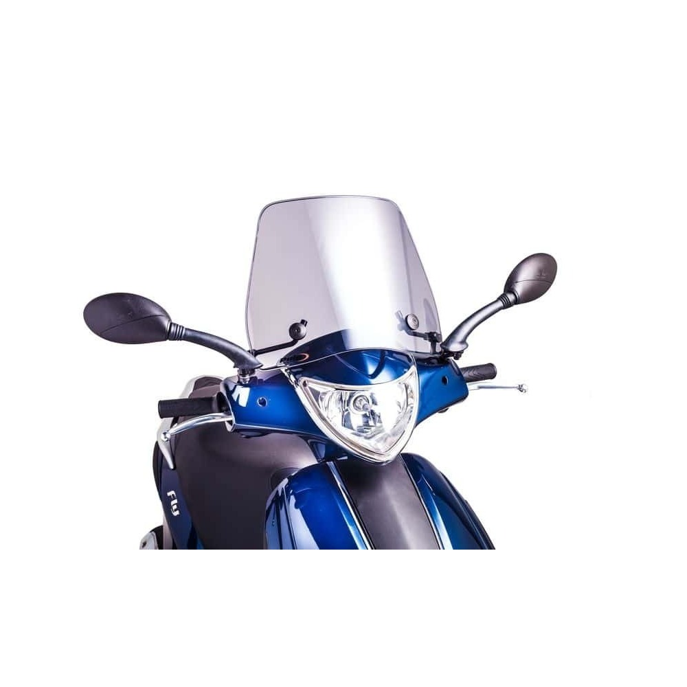 Puig Trafic Screen Compatible With Piaggio New Fly 50/125 2013 - 2018 (Smoke)