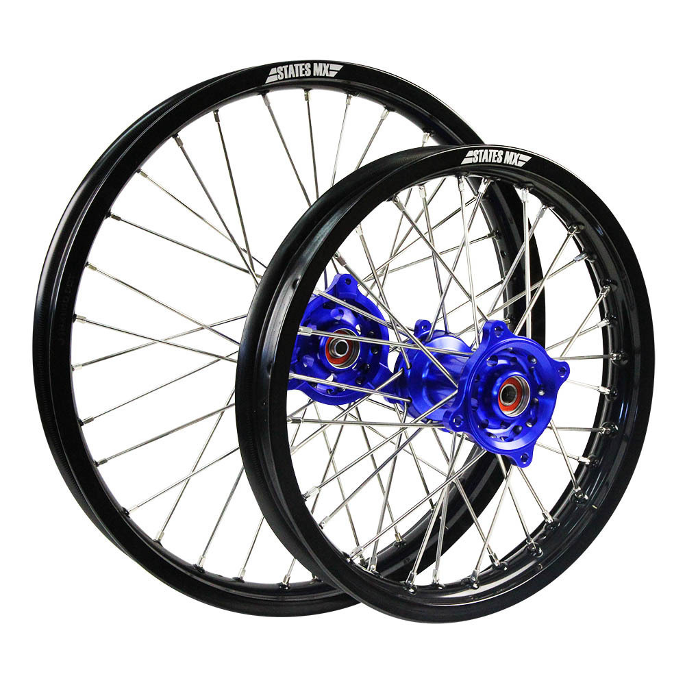 WHEEL SET STATES MX HUSQ TC85 SW BLK/BLU