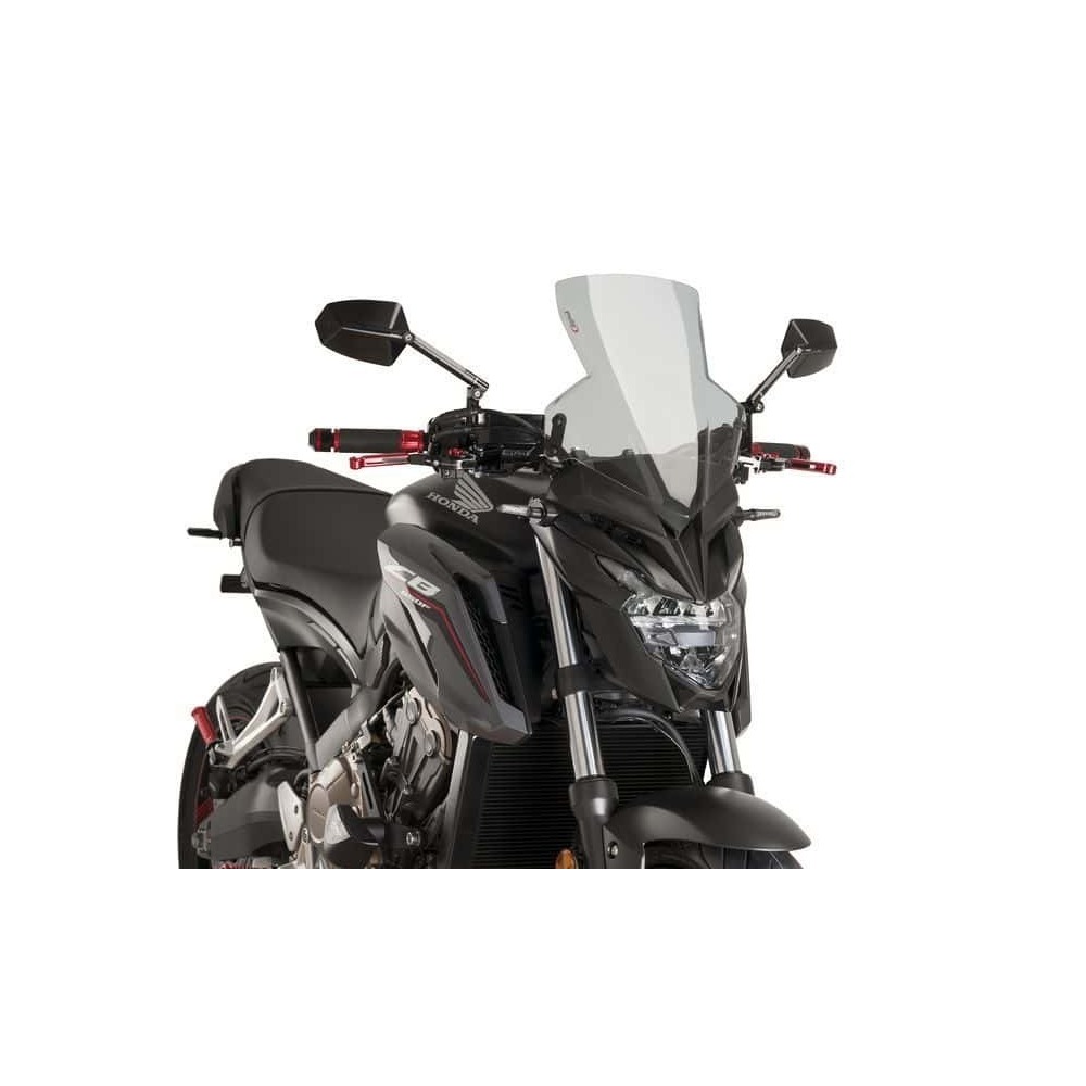 Puig New Generation Sport Screen Compatible With Honda CB650F 2014 - 2016 (Light Smoke) 