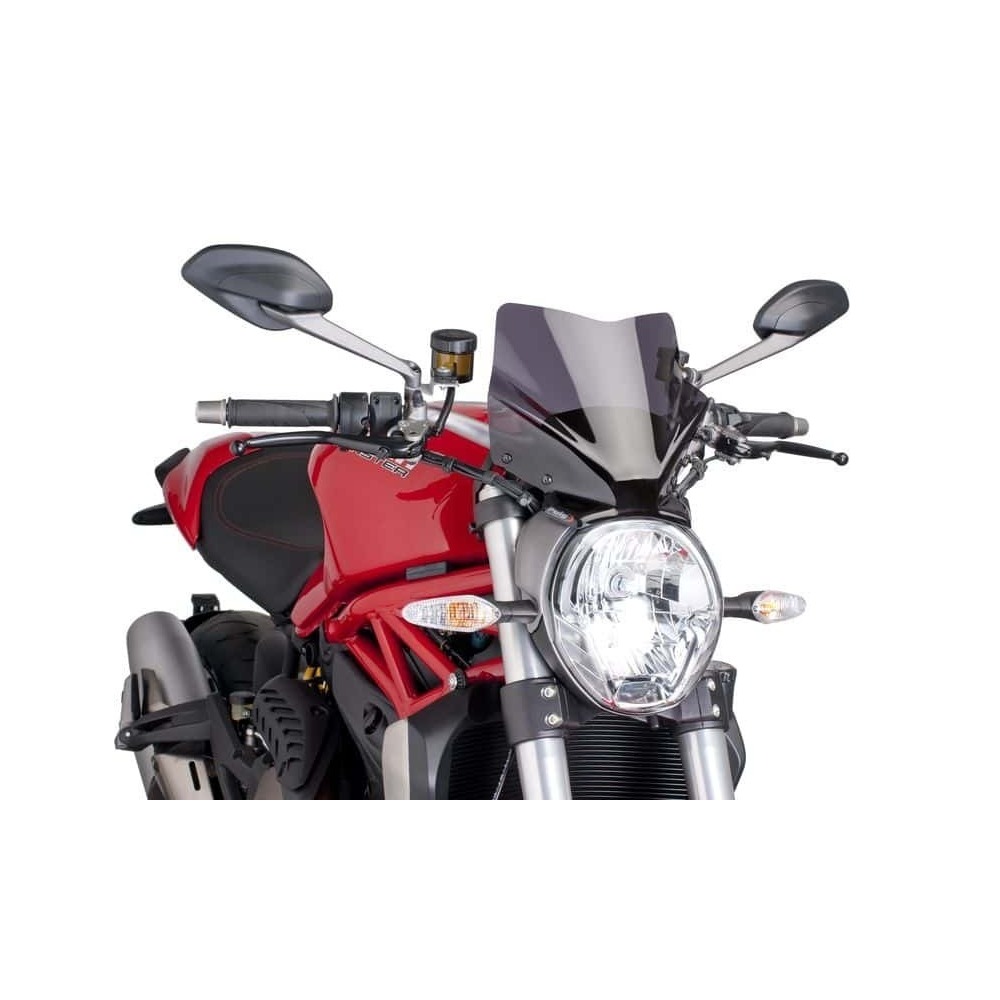 Puig New Generation Sport Screen Compatible With Ducati Monster 797/821/1200/R/S (Dark Smoke)
