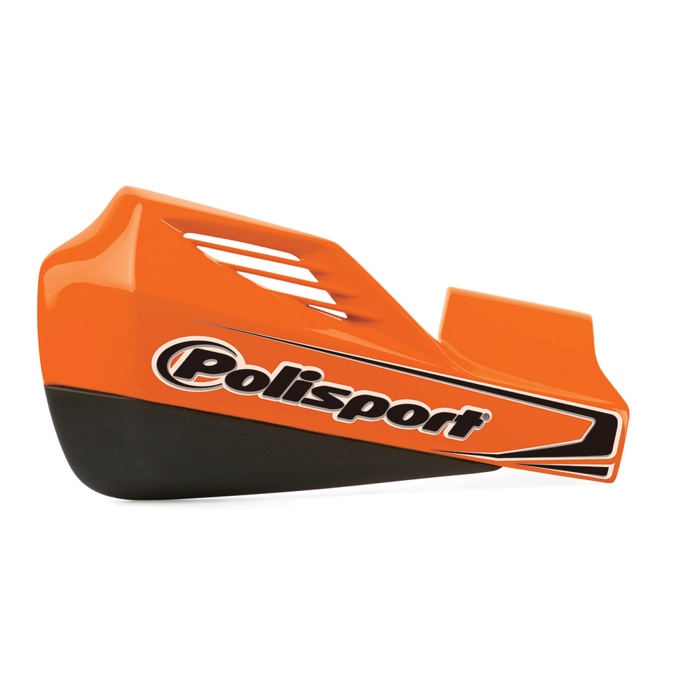 POLISPORT MX ROCKS HANDGUARDS + UNIVERSAL ALUMINIUM FITTING KIT - ORANGE
