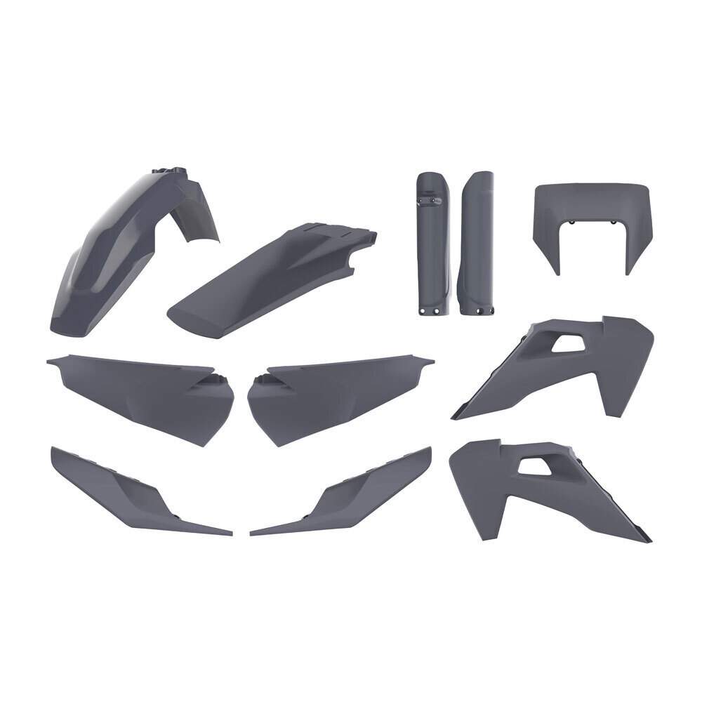 POLISPORT ENDURO KIT HUSQVARNA TE/FE 20-23 - NARDO GREY (INCL. HEADLIGHT SURROUND & FORK GUARDS)