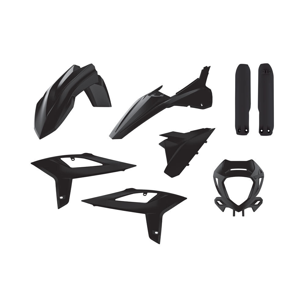 POLISPORT ENDURO KIT BETA RR 2T/4T 20-22 - BLACK (INCL HEADLIGHT SURROUND & FORK GUARDS) 