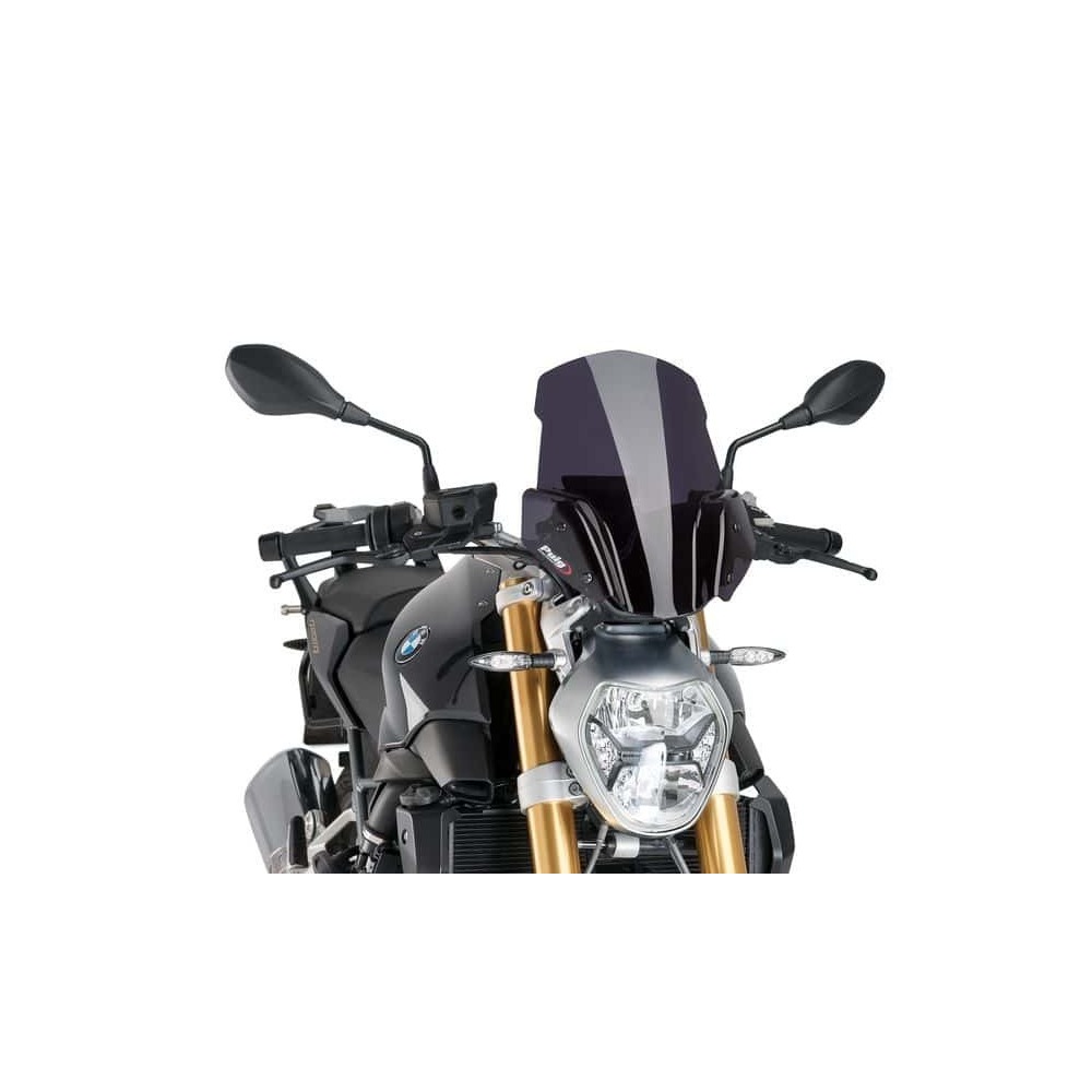 Puig New Generation Sport Screen Compatible with BMW R1200R 15-18 (Dark Smoke)