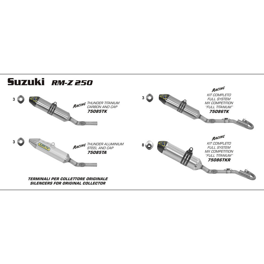 ARROW Full System - MX Competition Titanium with Carbon Fibre End Cap