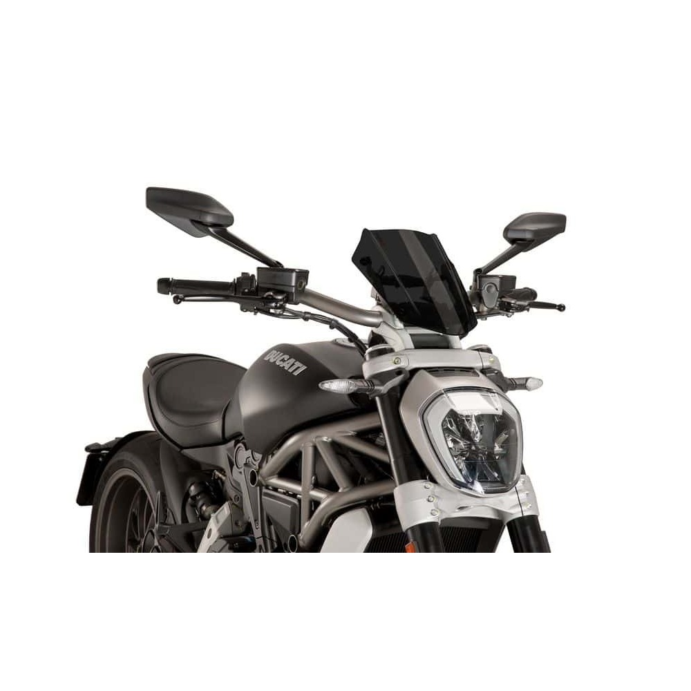 Puig New Generation Touring Screen Compatible With Ducati X Diavel/S 2016 - 2018 (Dark Smoke)