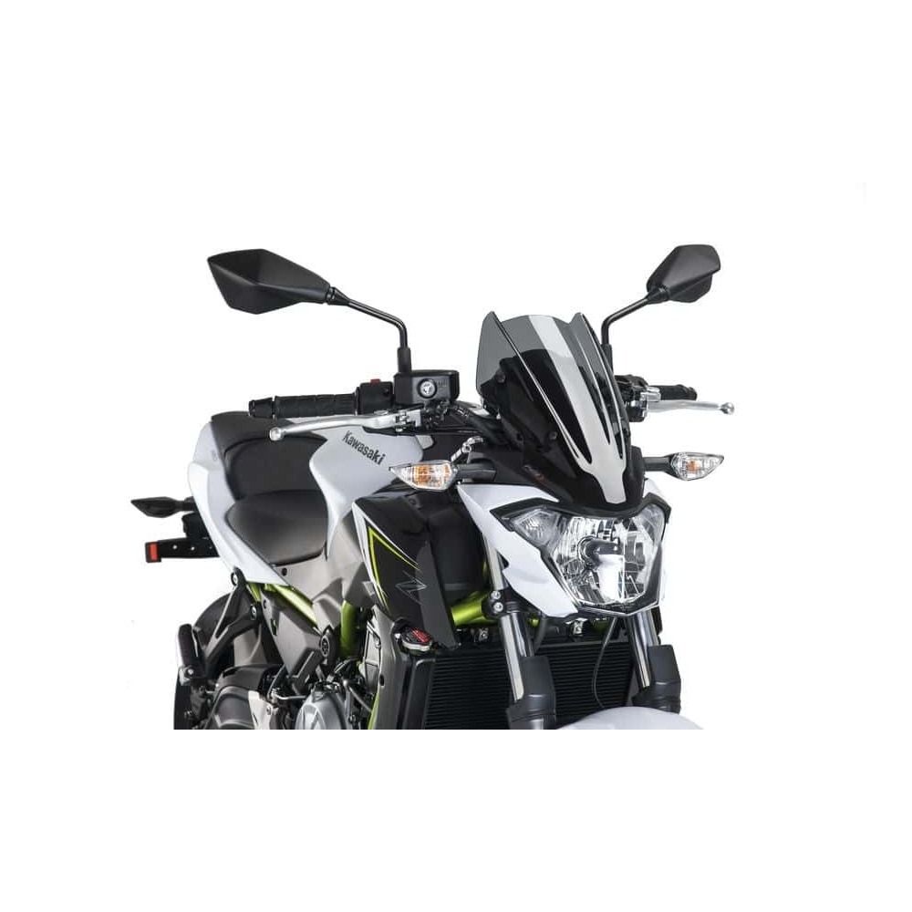 Puig New Generation Sport Screen Compatible With Kawasaki Z650 2017-2019 (Dark Smoke)