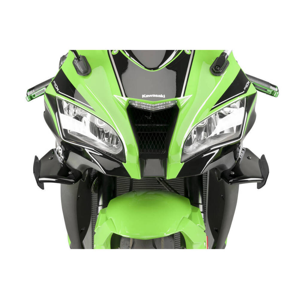 Puig Downforce Sport Spoilers For Kawasaki ZX10R (2011-2020) - Black