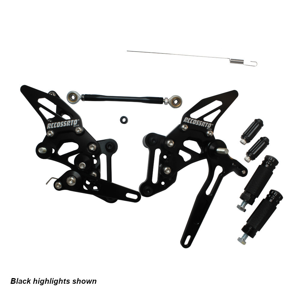 Accossato Adjustable Rearsets for KTM 1290 Super Duke R 2014 -2016 orange