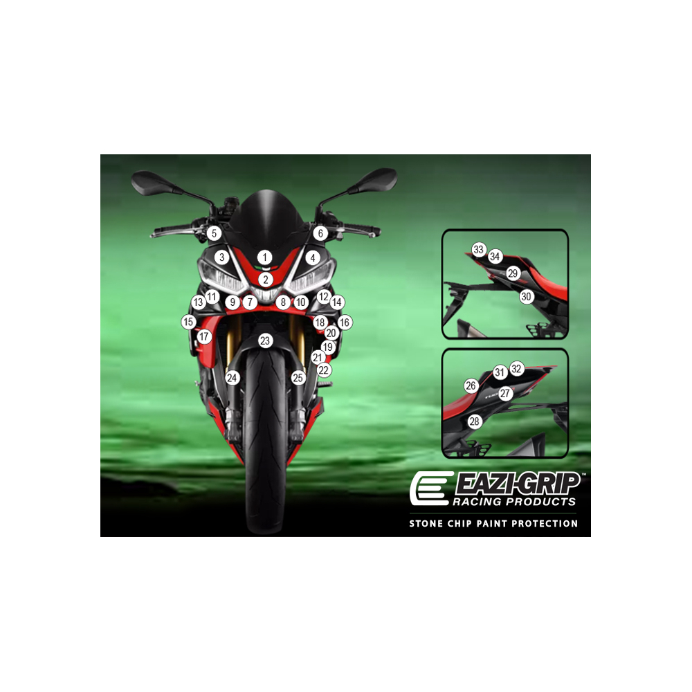 Eazi-Guard Paint Protection Film for Aprilia Tuono V4 2021  matte