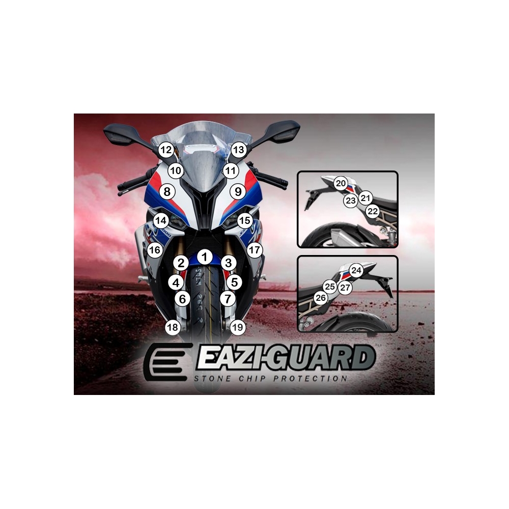 Eazi-Guard Paint Protection Film for BMW S1000RR 2019 - 2022  matte