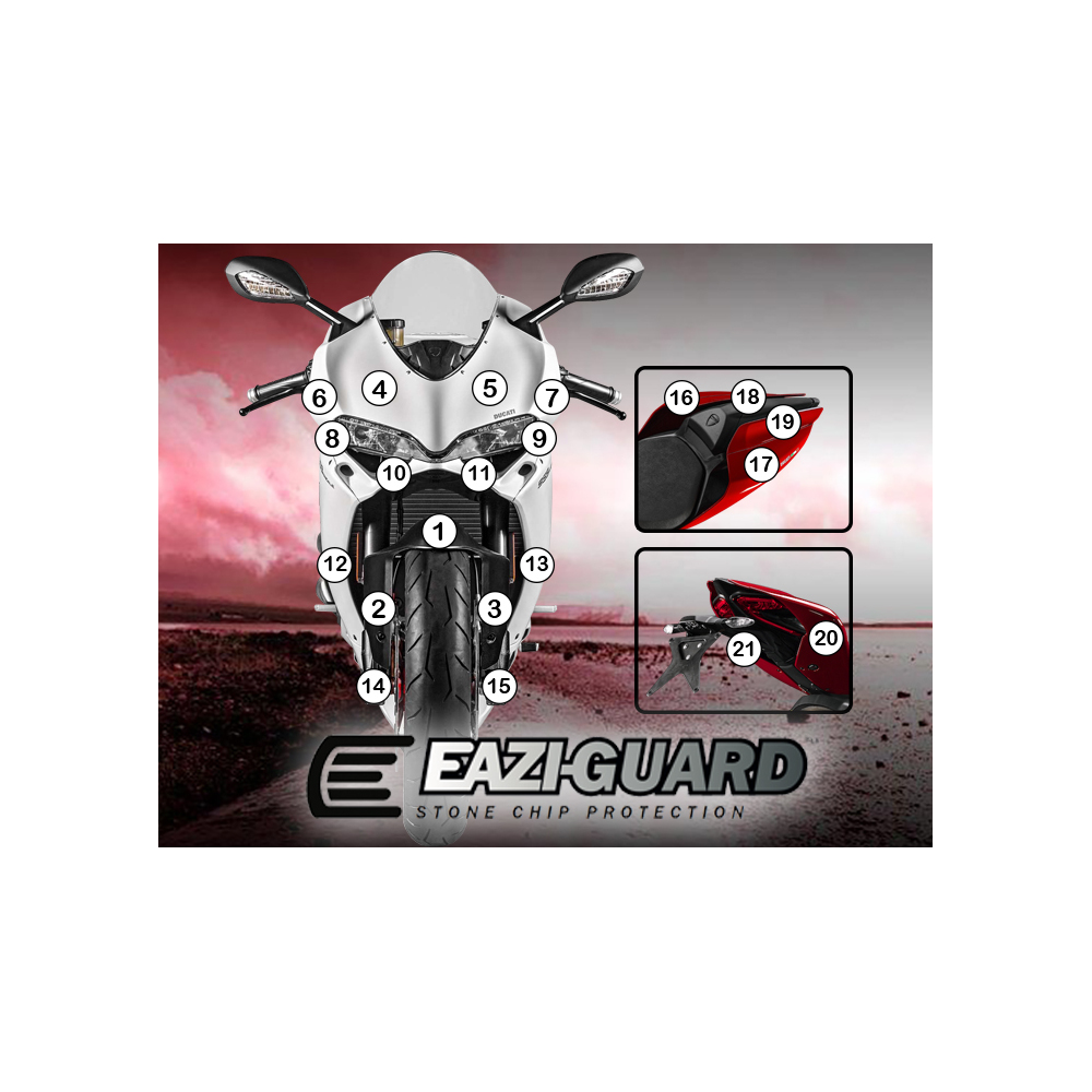 Eazi-Guard Paint Protection Film for Ducati Panigale 1299  matte