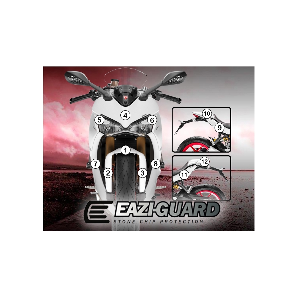 Eazi-Guard Paint Protection Film for Ducati SuperSport 2017 - 2020  gloss