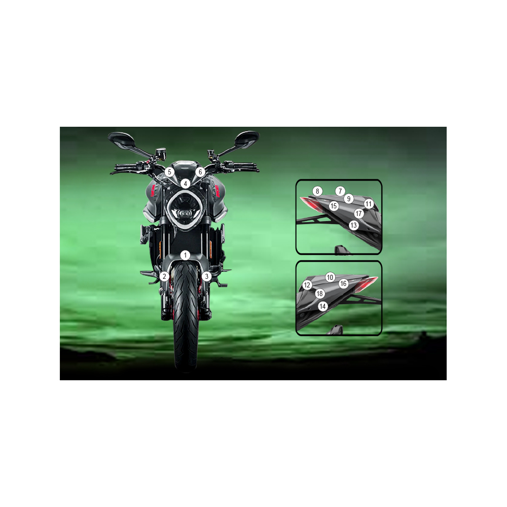 Eazi-Guard Paint Protection Film for Ducati Monster 2021  gloss
