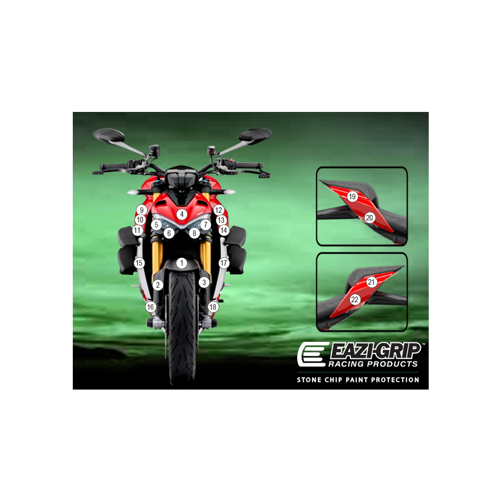 Eazi-Guard Paint Protection Film for Ducati Streetfighter V4 2020 - 2022  gloss