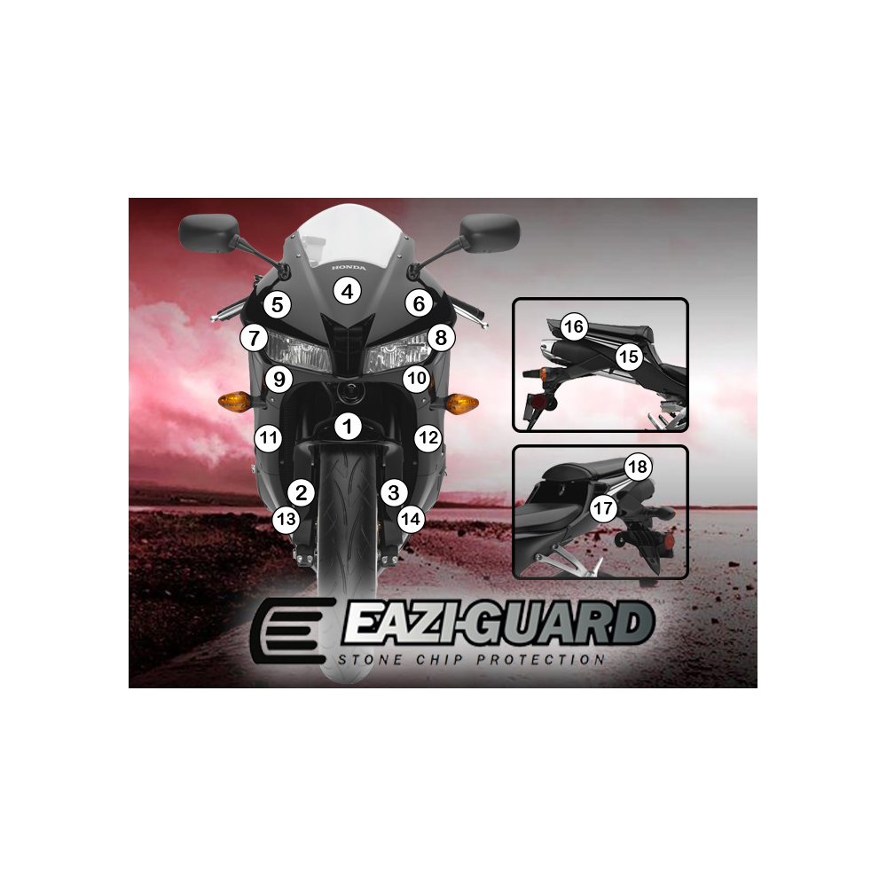 Eazi-Guard Paint Protection Film for Honda CBR600RR 2013 - 2017  matte