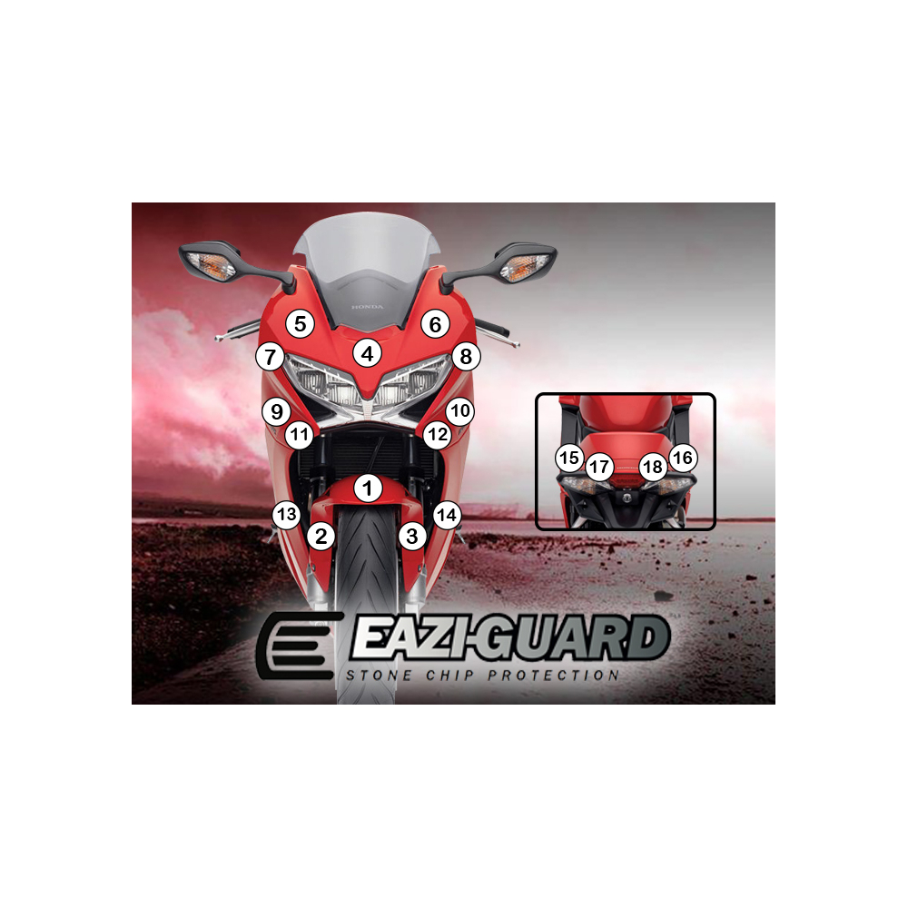 Eazi-Guard Paint Protection Film for Honda VFR800 2014 - 2017  gloss