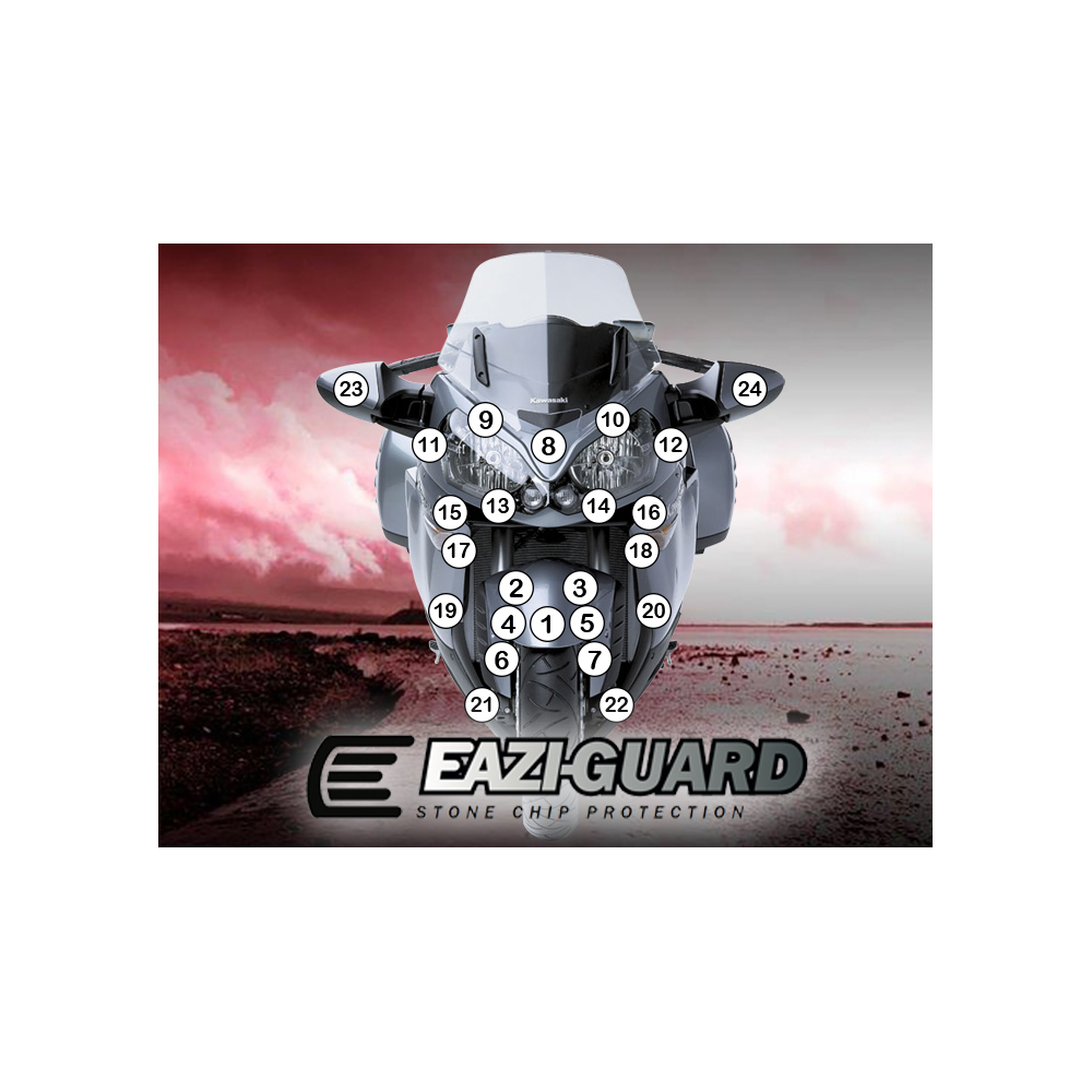 Eazi-Guard Paint Protection Film for Kawasaki 1400GTR 2010 - 2017  gloss