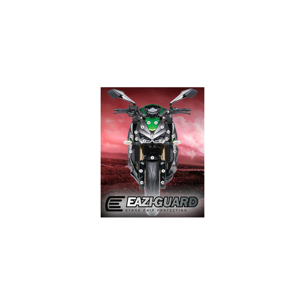 Eazi-Guard Paint Protection Film for Kawasaki Z1000 2014 - 2017  gloss